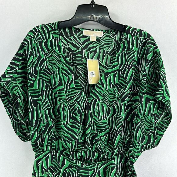 Michael Kors Zebra Tie Wrap Dress- Spring Green- Size XS- NWT - Picture 3 of 8